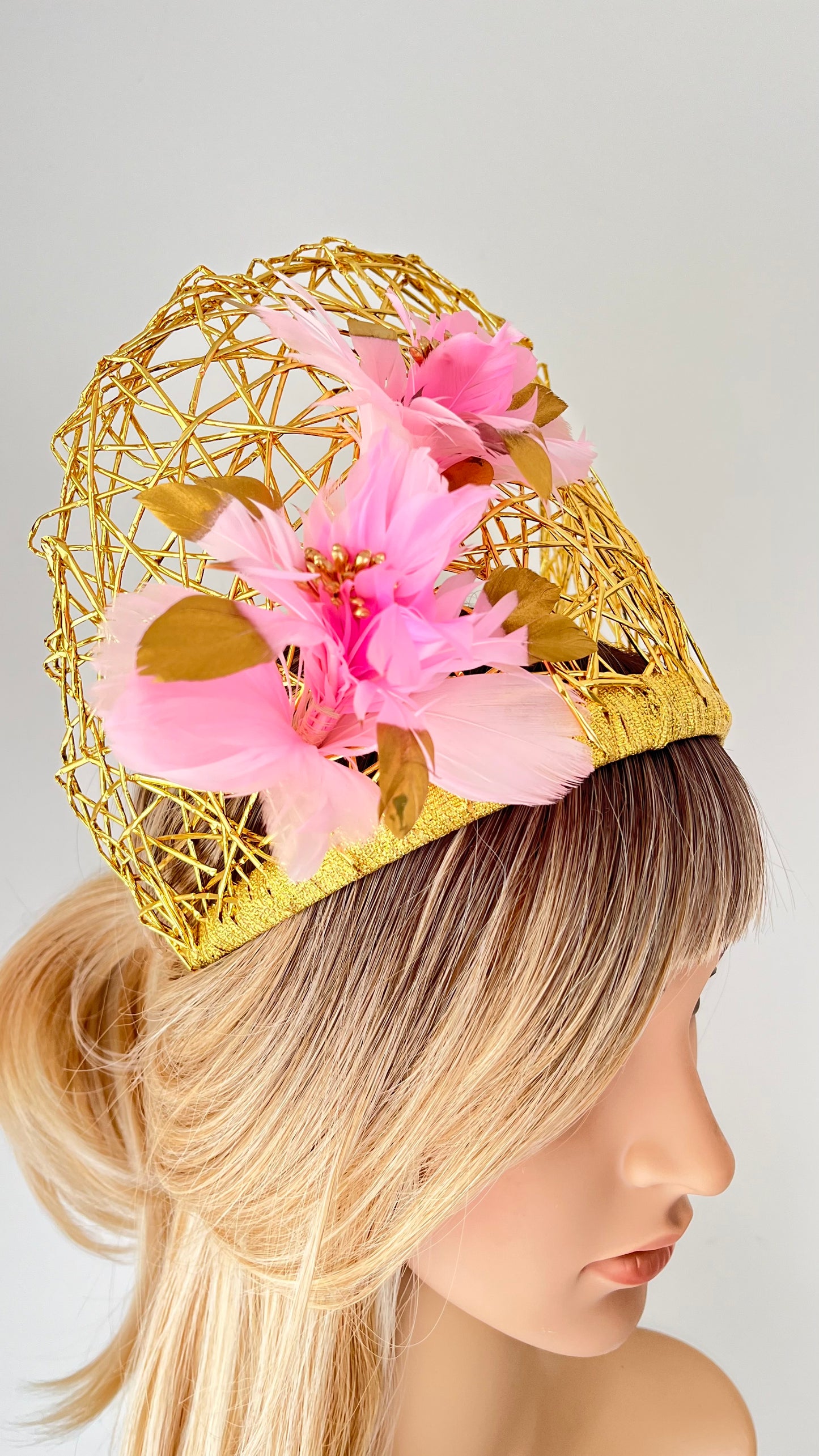 z-Sold Gold Fascinator Goddess Crown