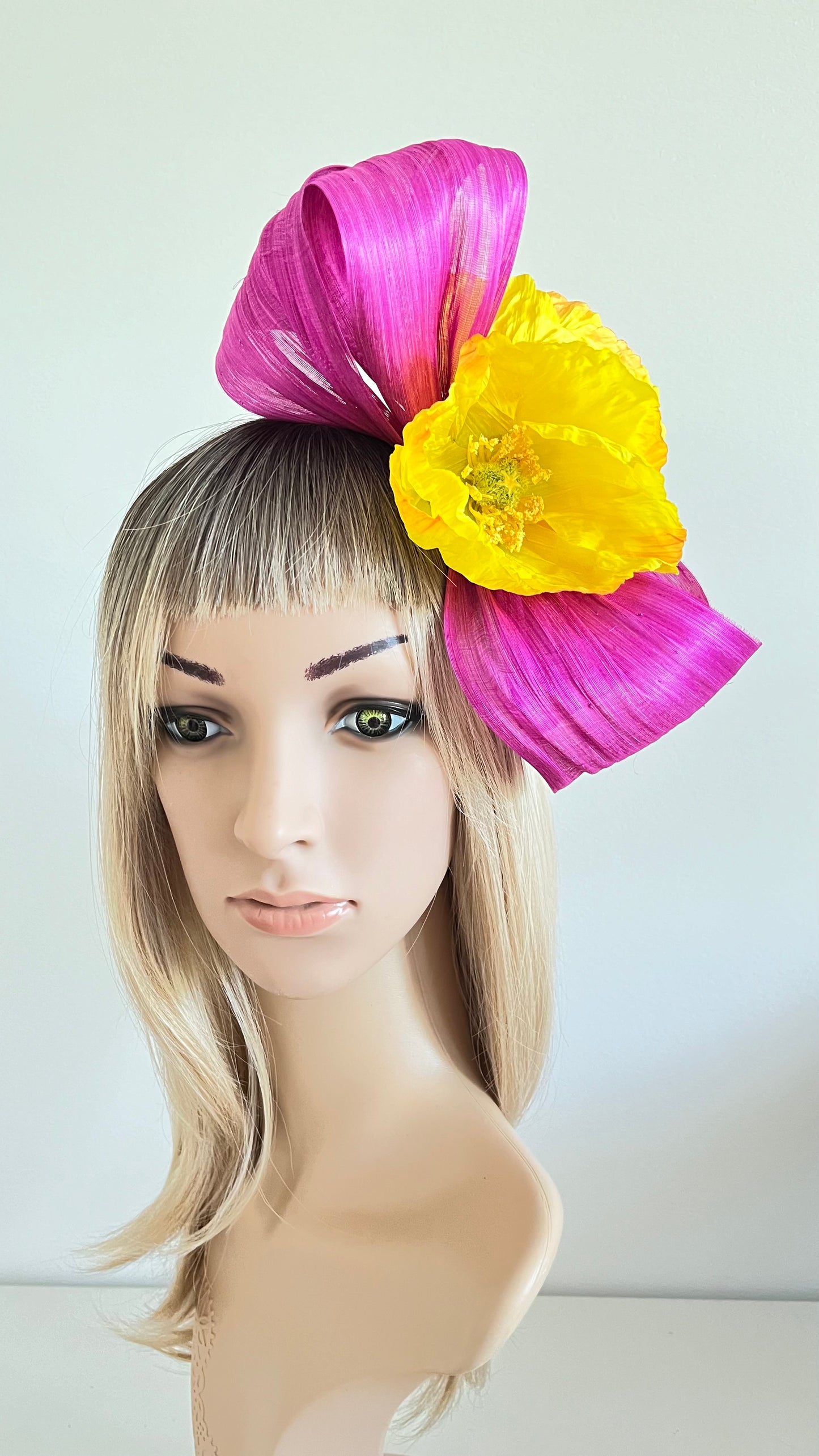 Yellow & Magenta Fascinator