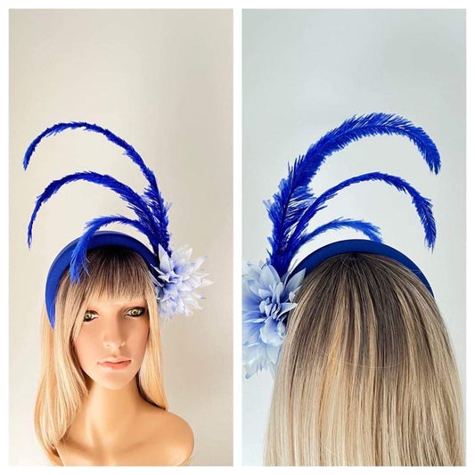 Blue Feather Fascinator