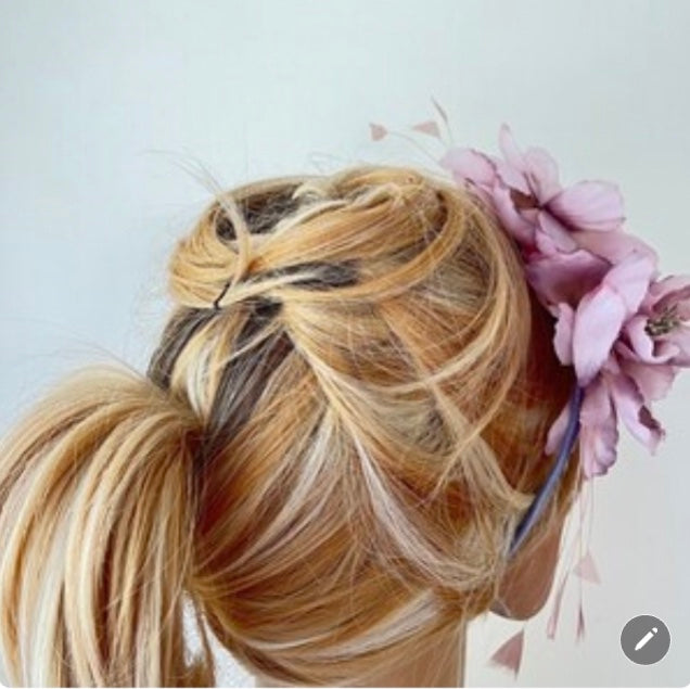 Lilac Fascinator Silk Flowers