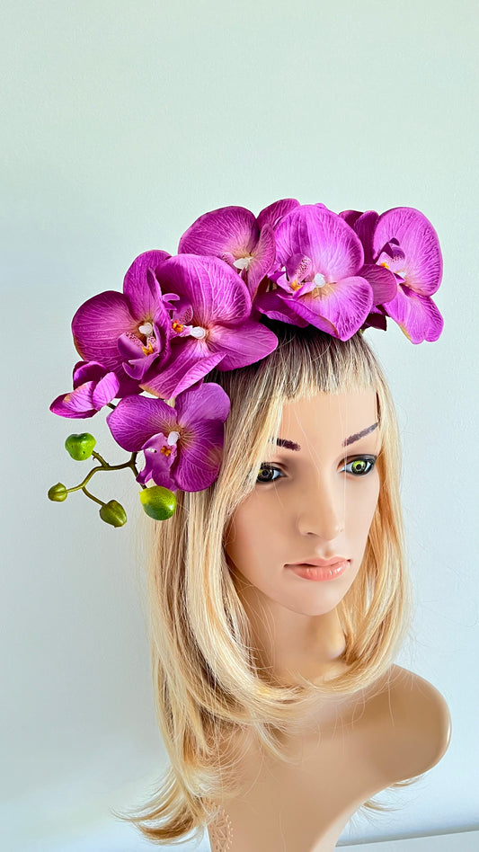 Violet Orchid Flower Crown