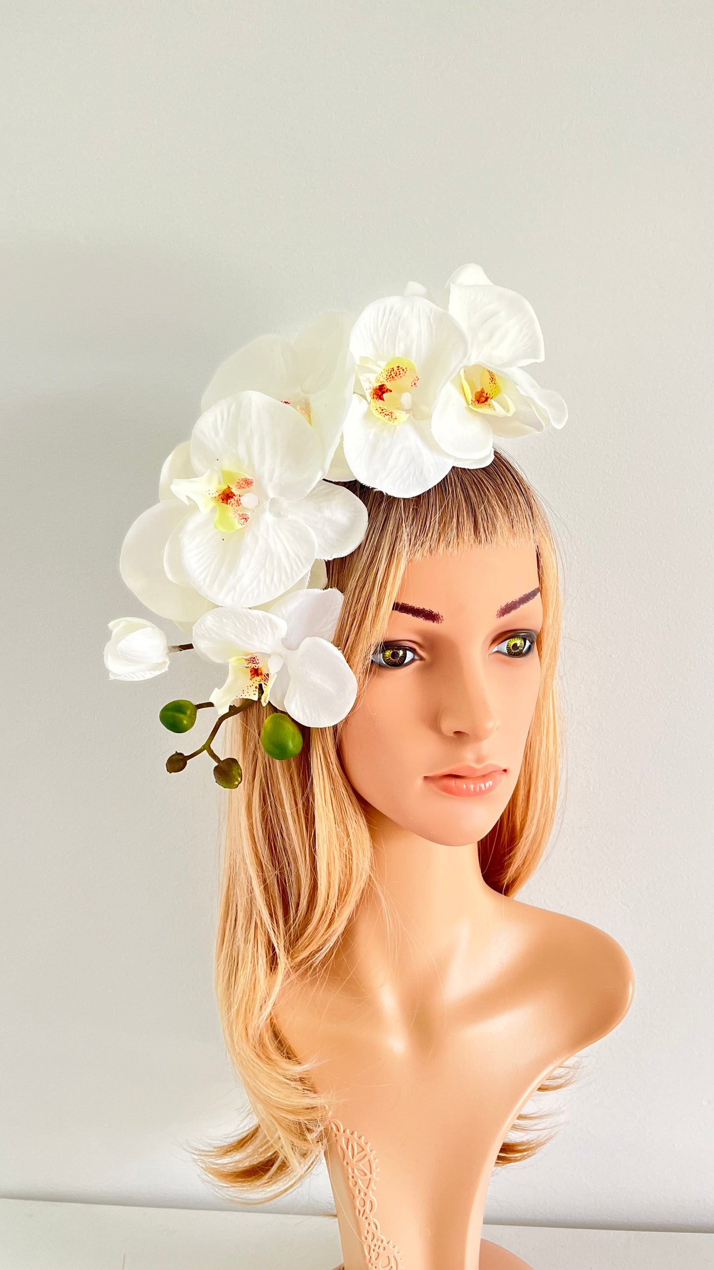 White Orchid Flower Crown