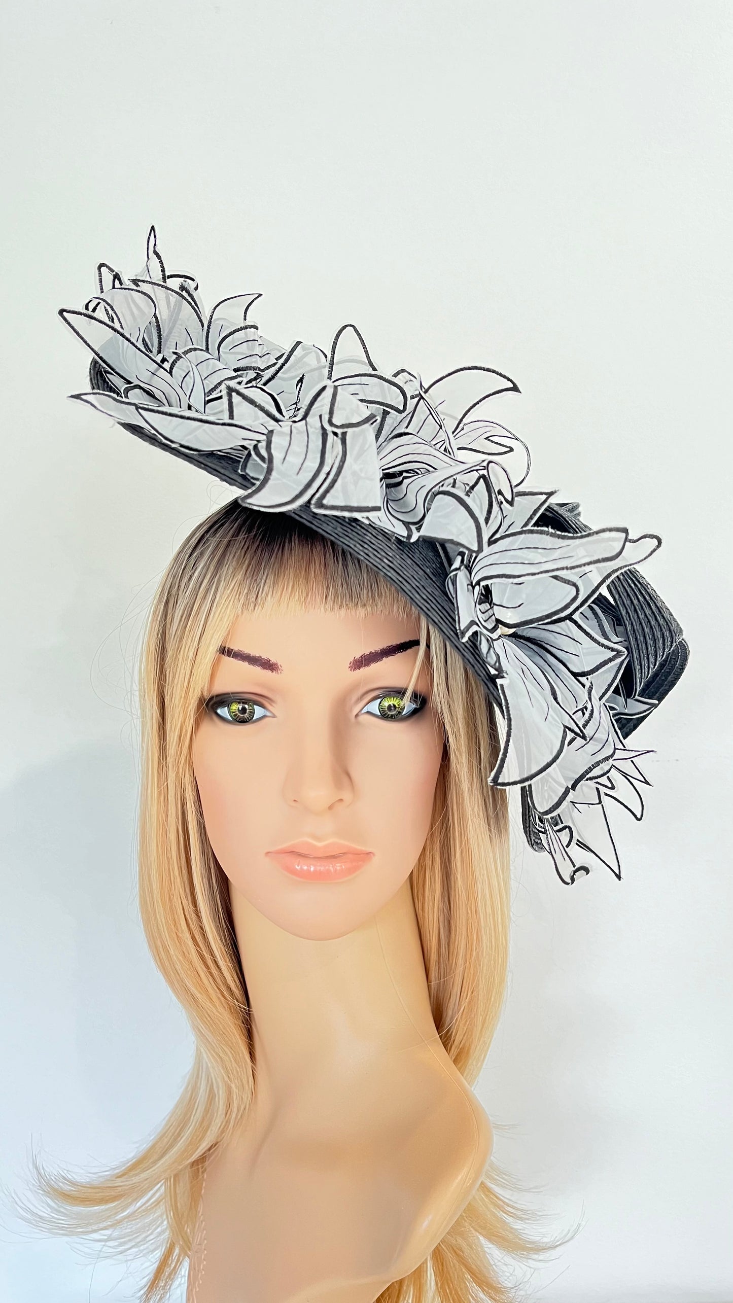 Black & White Lace Fascinator