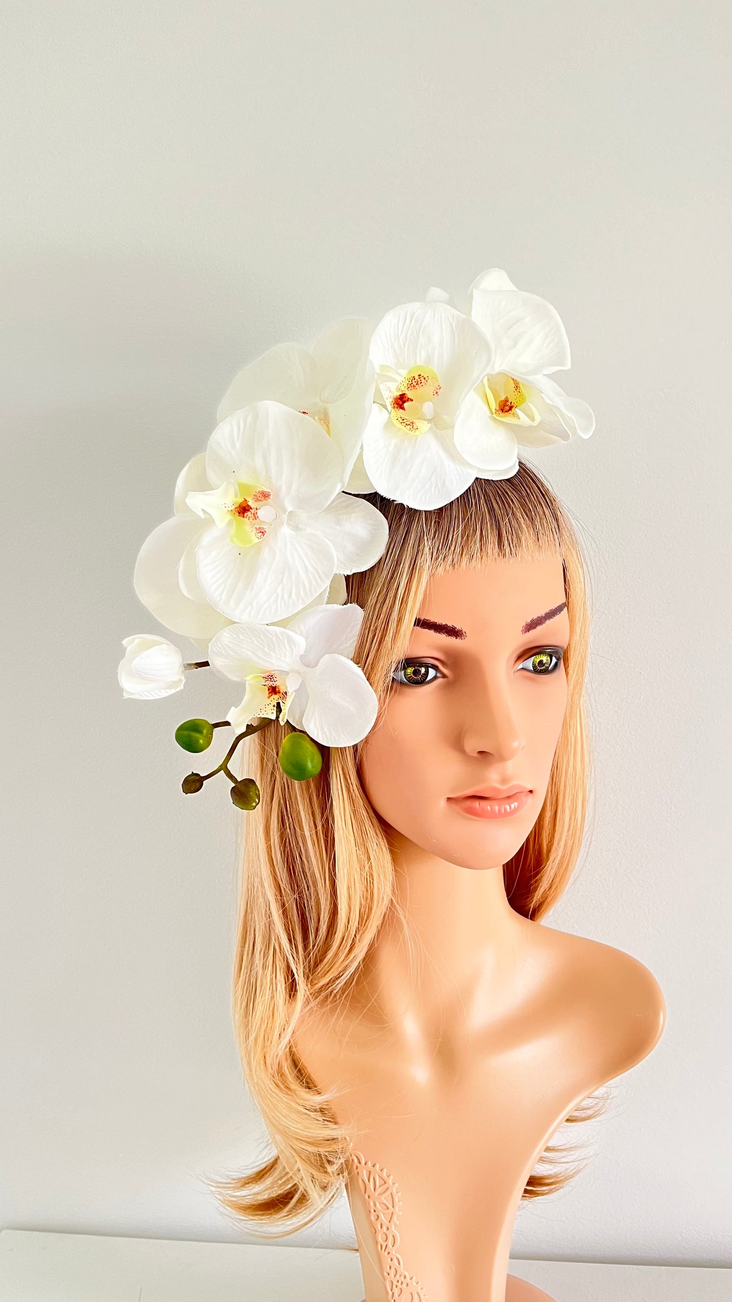 White Orchid Flower Crown