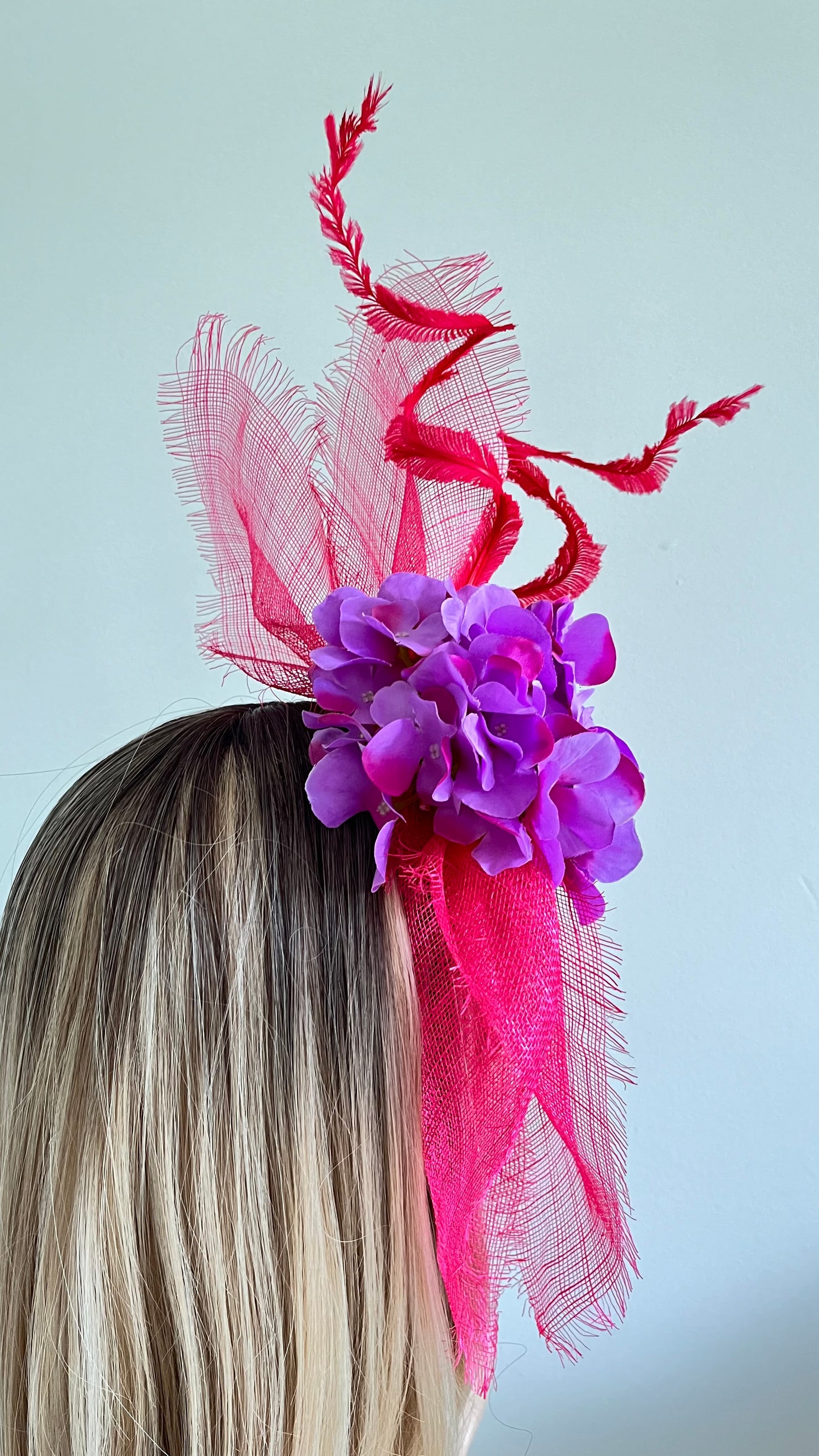 z-Sold  Hot Pink & Lilac Fascinator