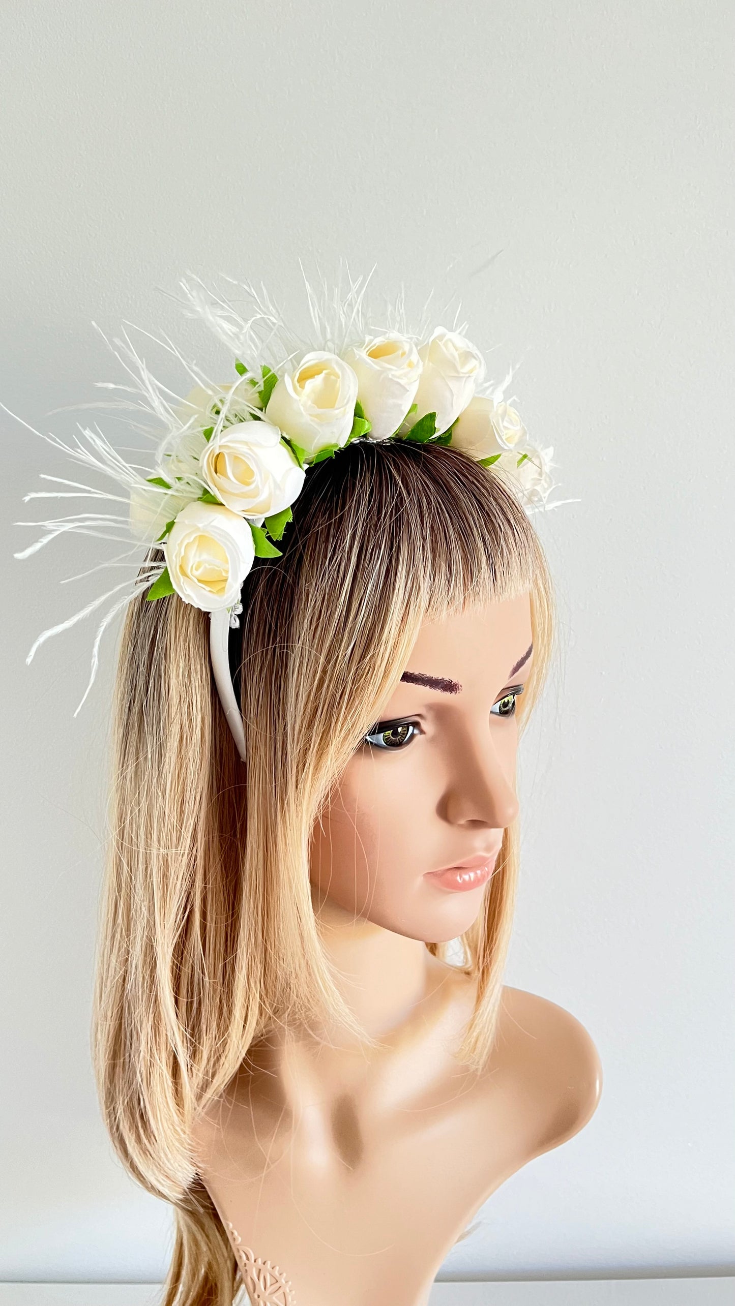 White Rose Flower Crown