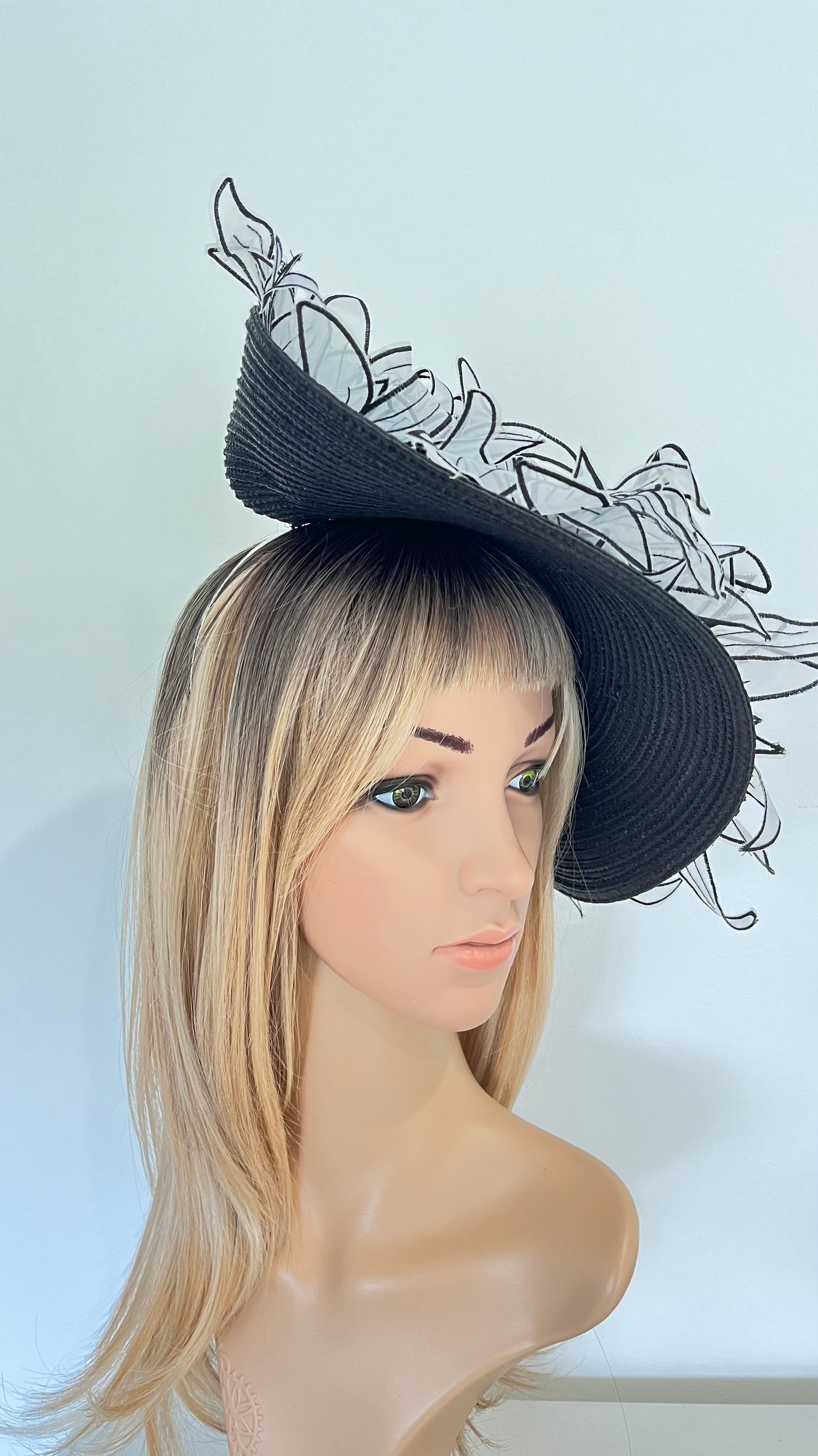 Black & White Lace Fascinator