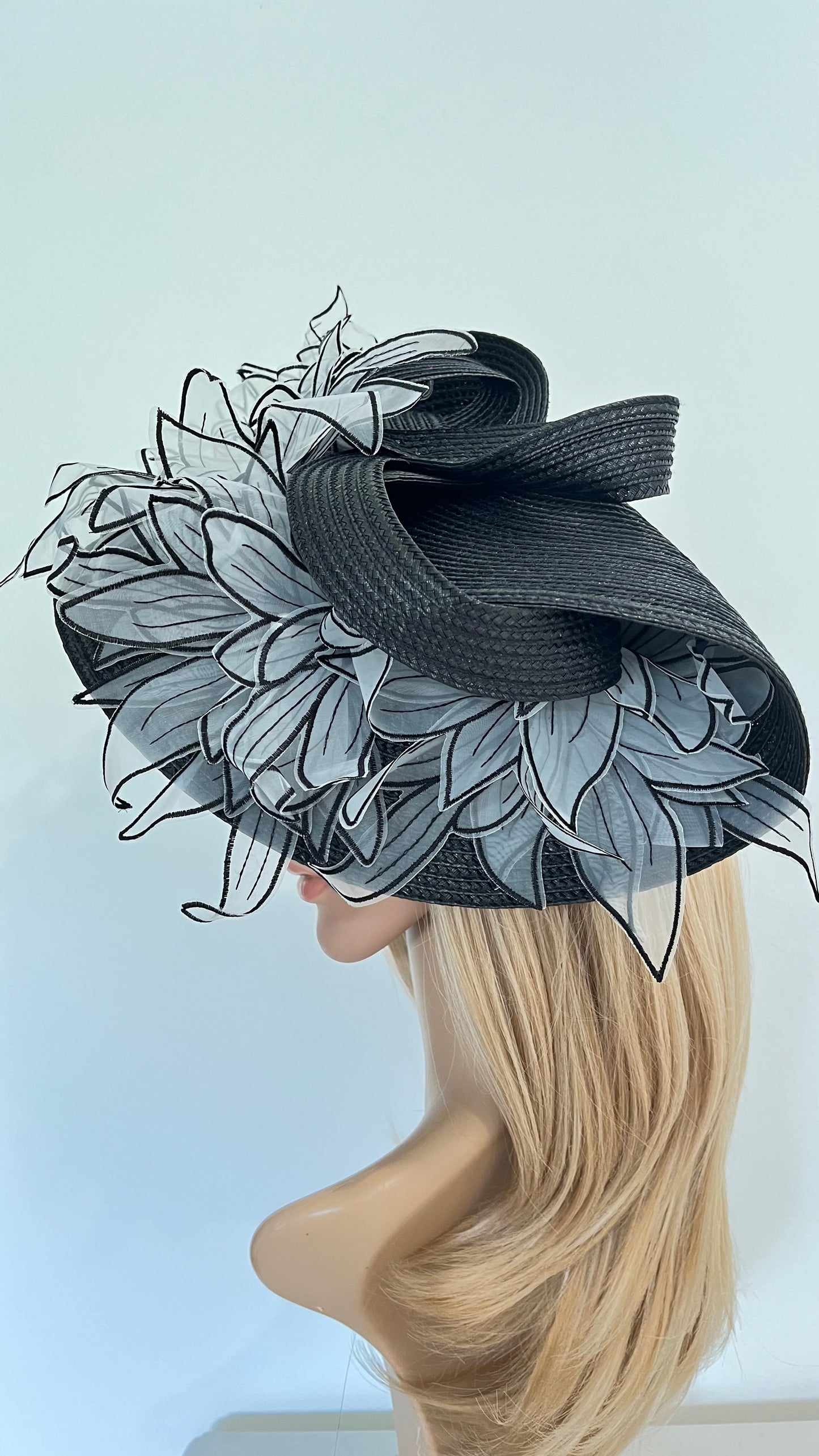 Black & White Lace Fascinator