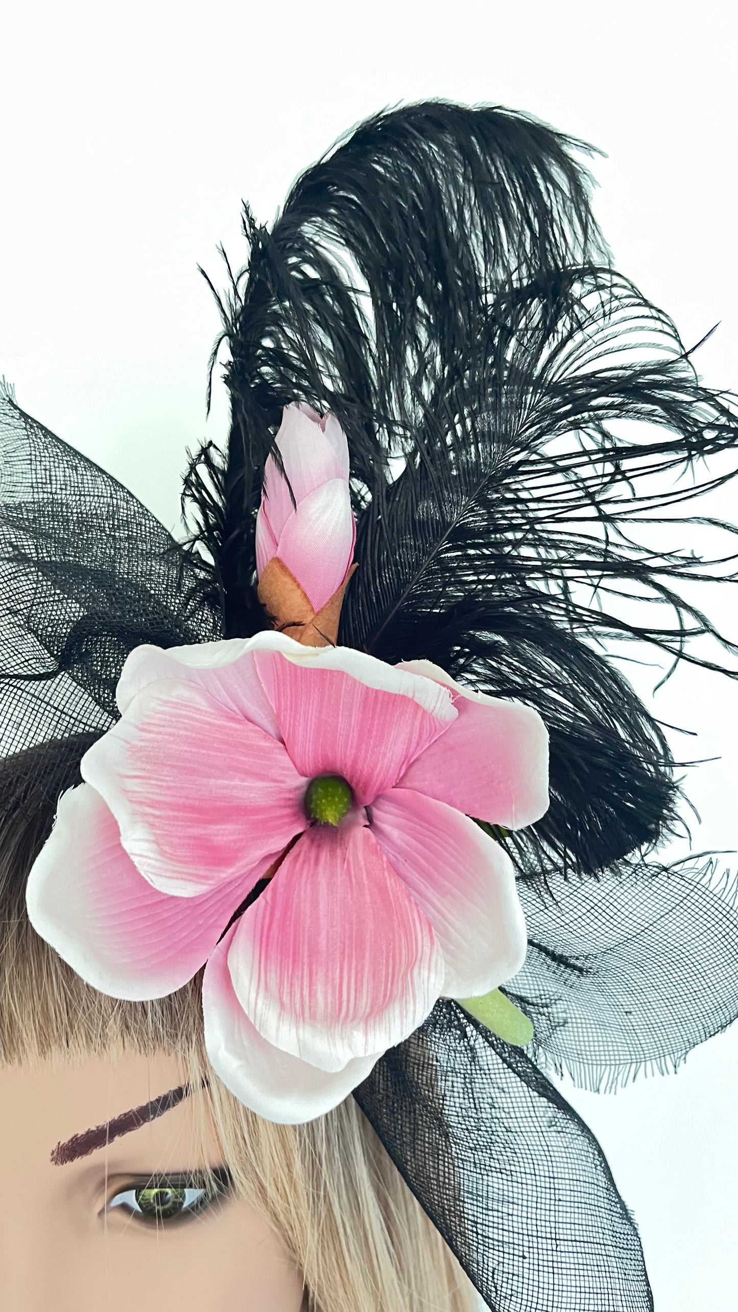 Black & Pink Fascinator