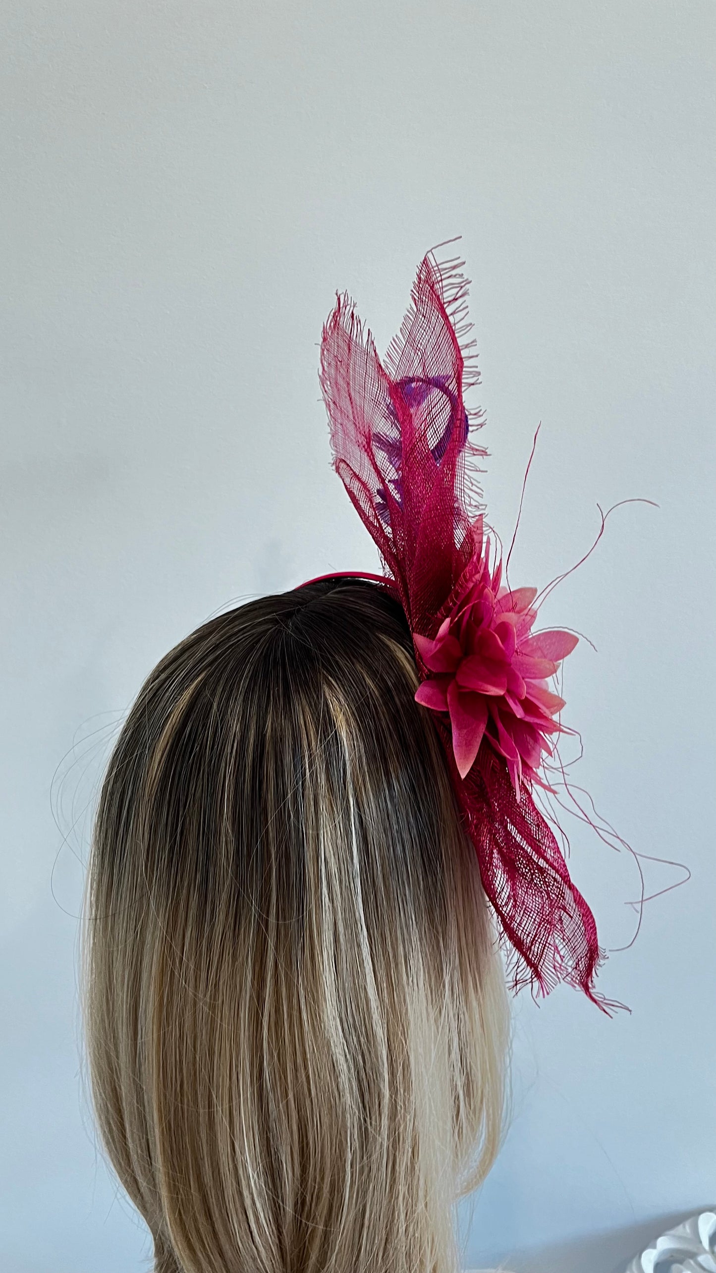 Red & Purple Fascinator