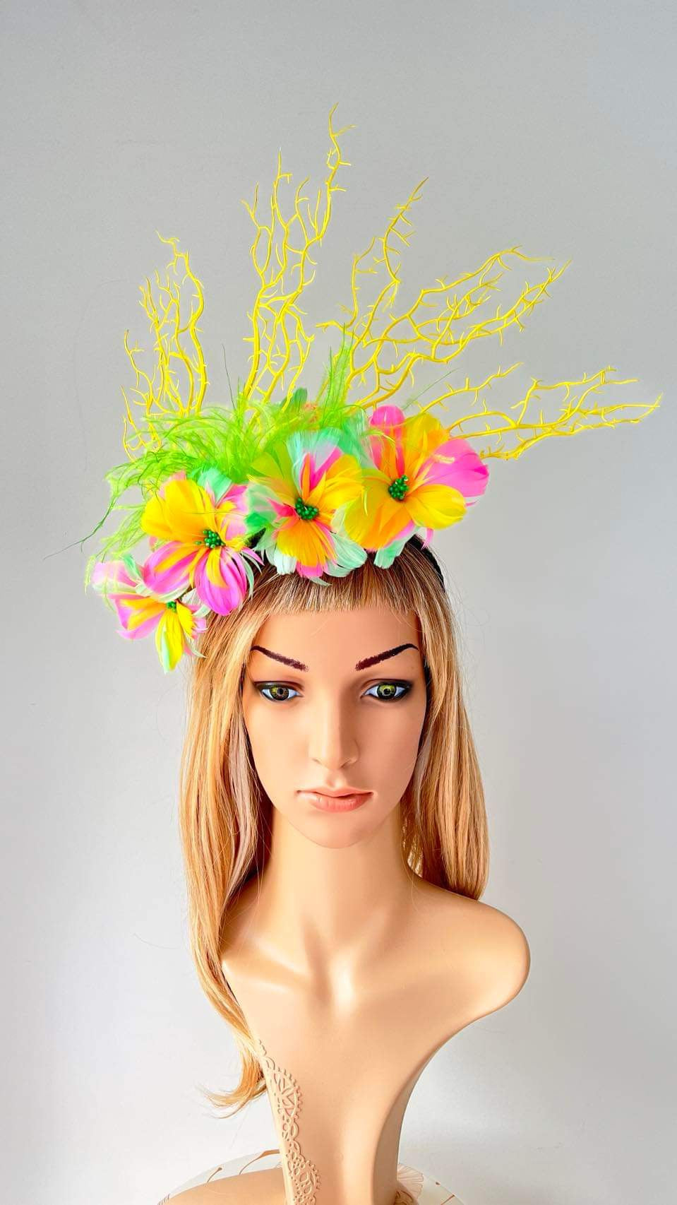 z-Sold Yellow Feather Goddess Crown