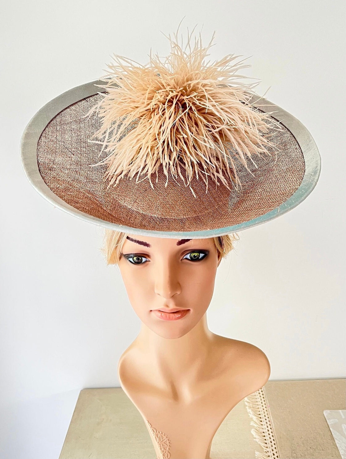 Beige Wedding Hat