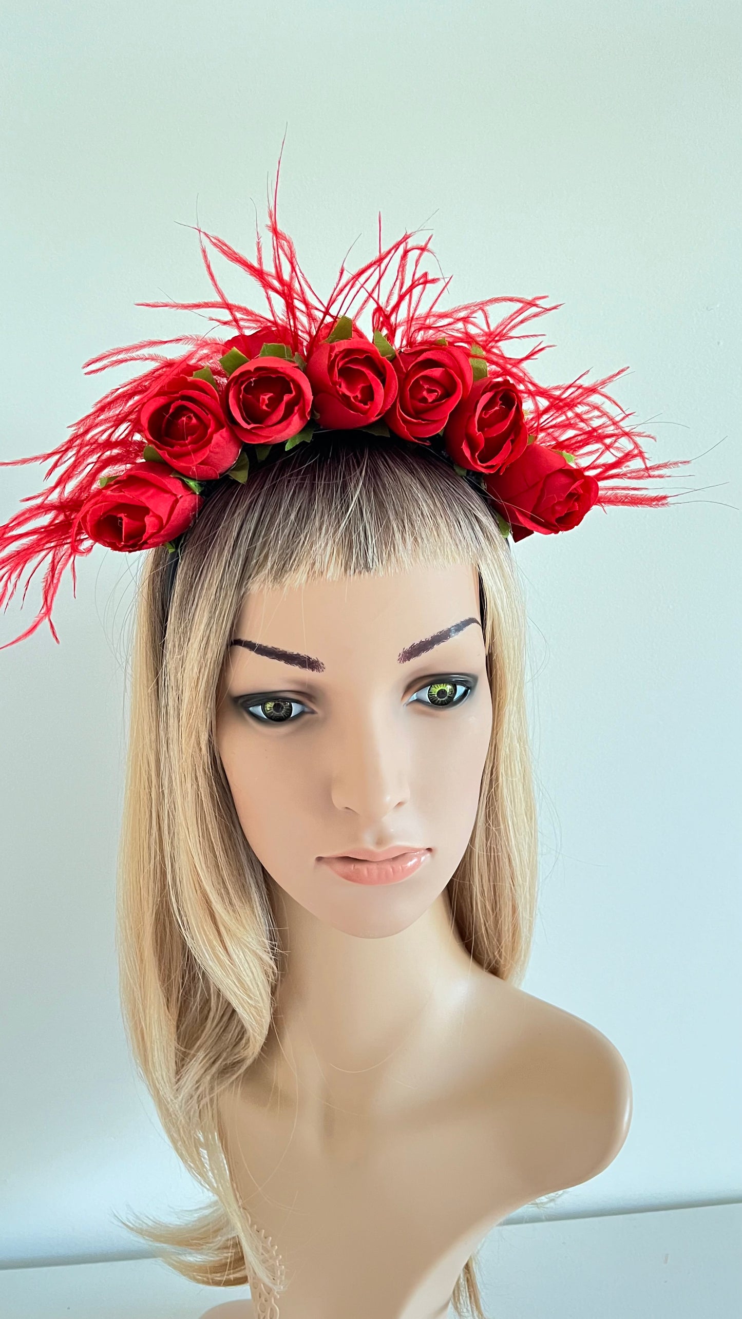 Red Rose Bud Flower Crown