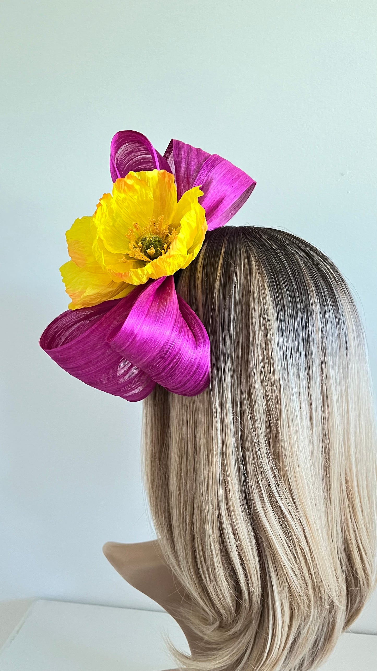 Yellow & Magenta Fascinator