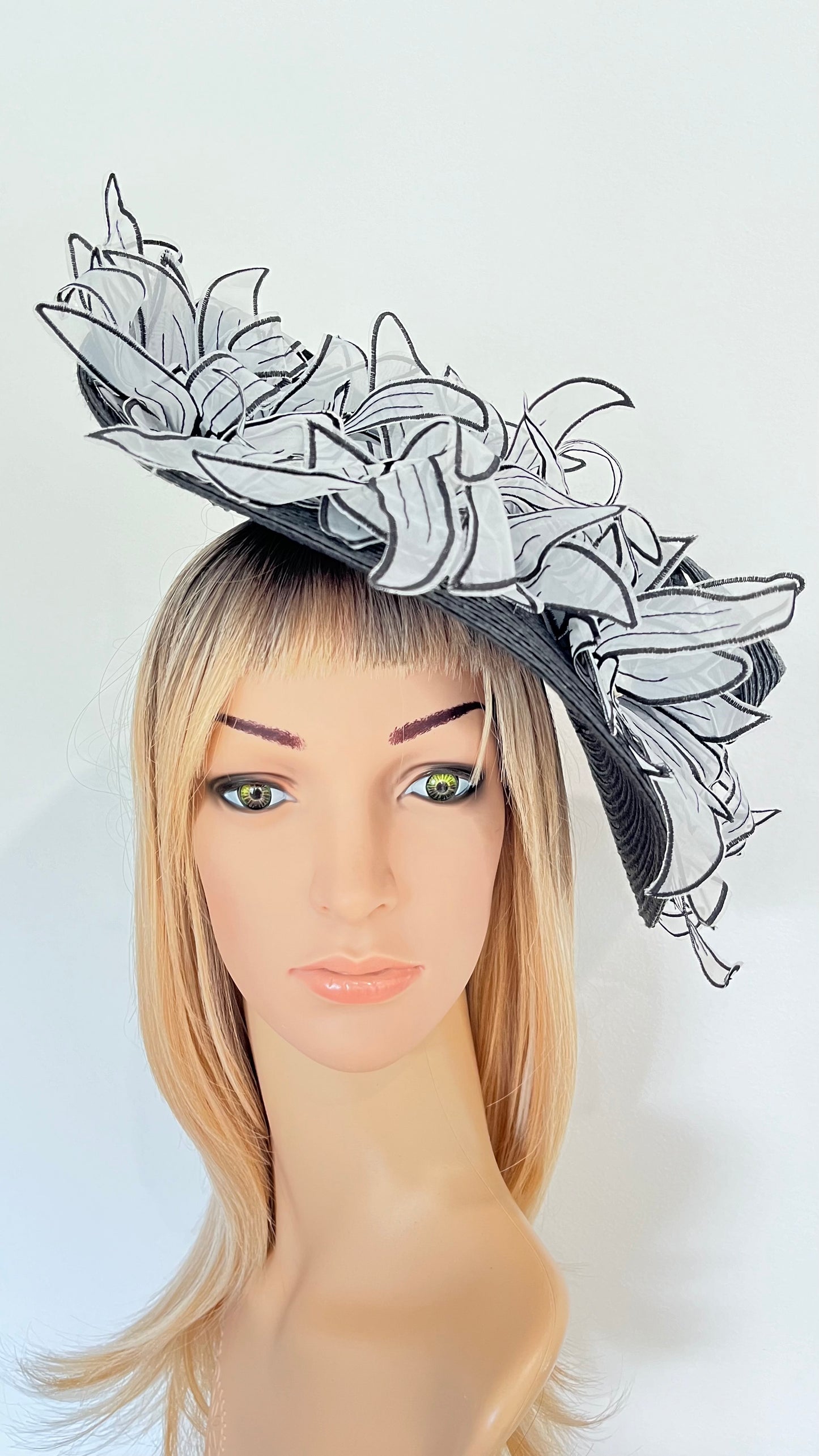 Black & White Lace Fascinator