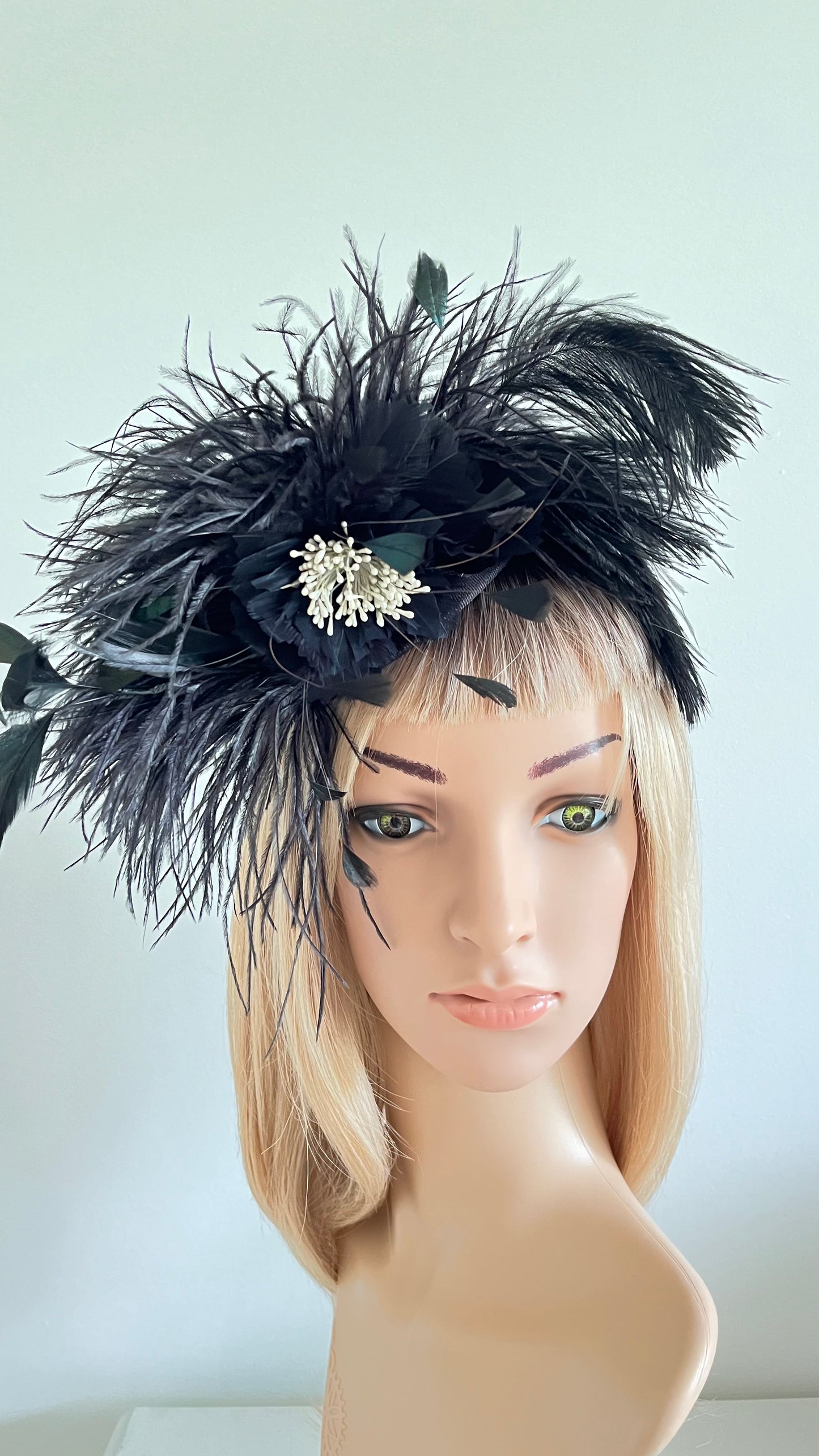 Black Fascinator Feathers