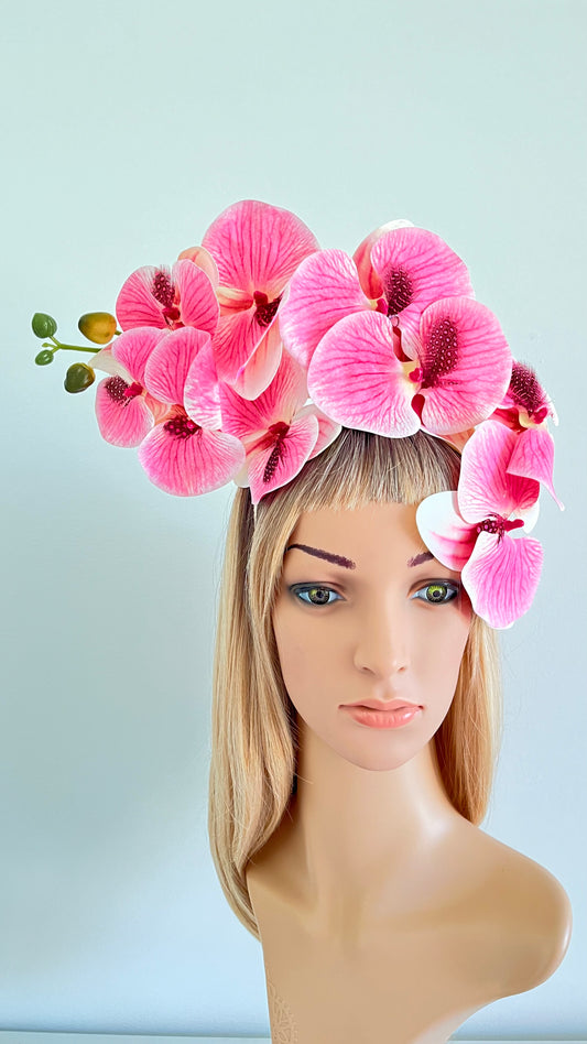 z-Sold Pink Orchid Fascinator 1