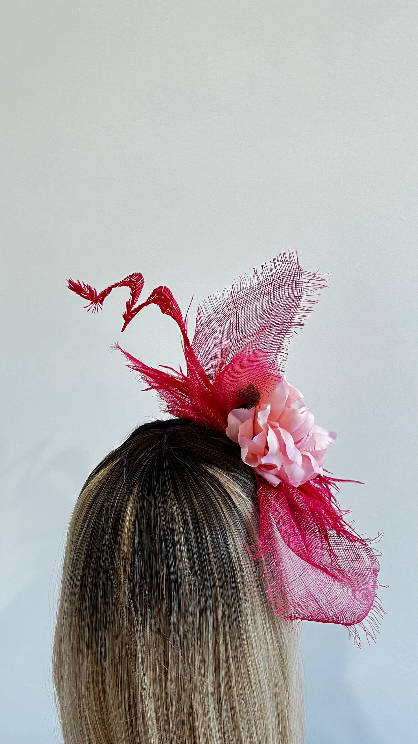 z-sold- Hot Pink Fascinator Feathers