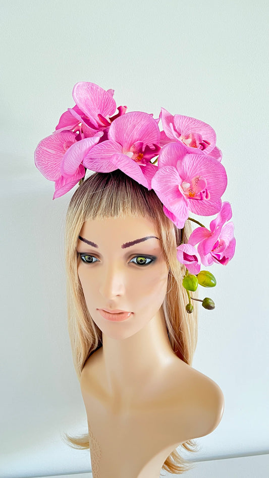 Pink Orchid Flower Crown