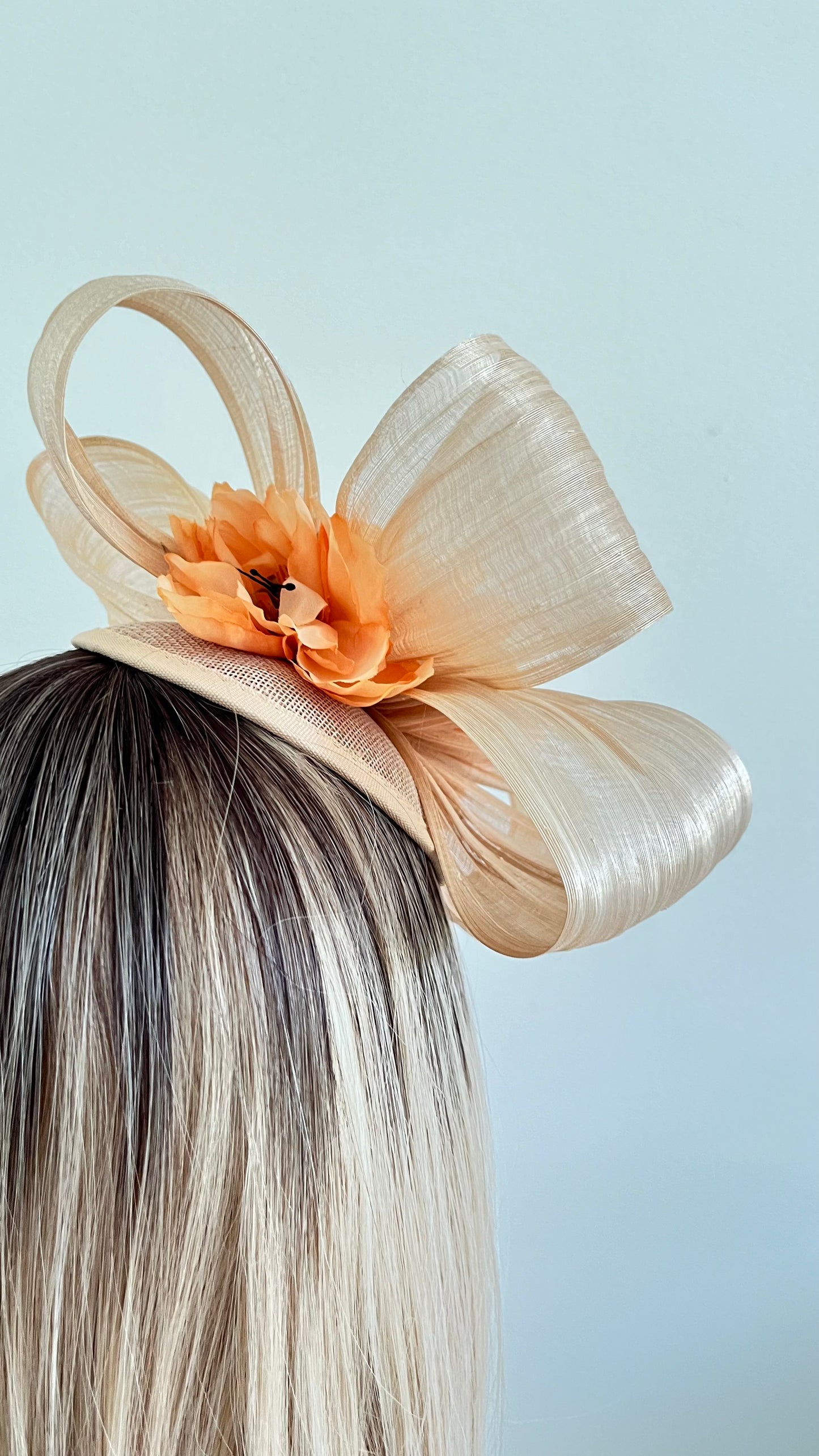 Beige & Apricot Fascinator