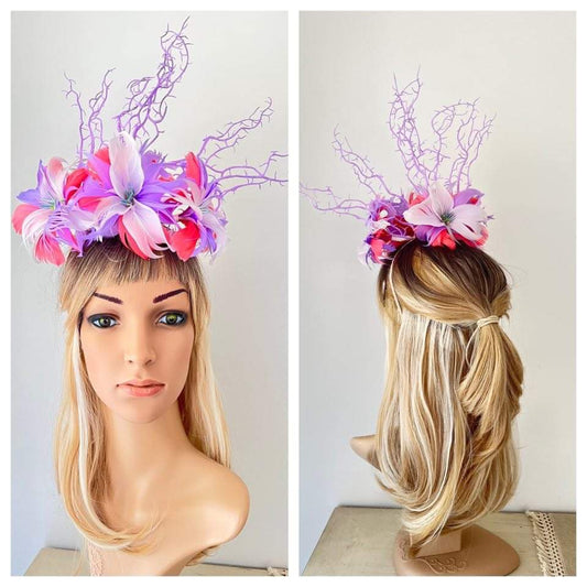 z-Sold - Pink Feather Goddess  Crown