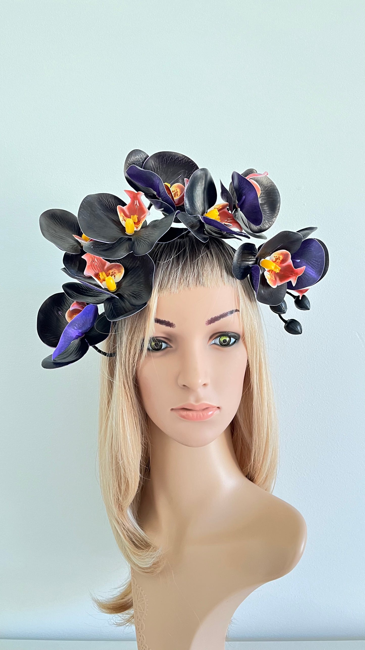 Black Orchid Flower Crown