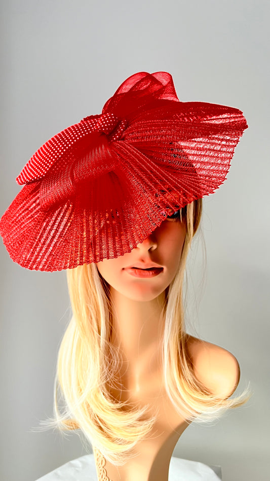 z-Sold Red Fascinator