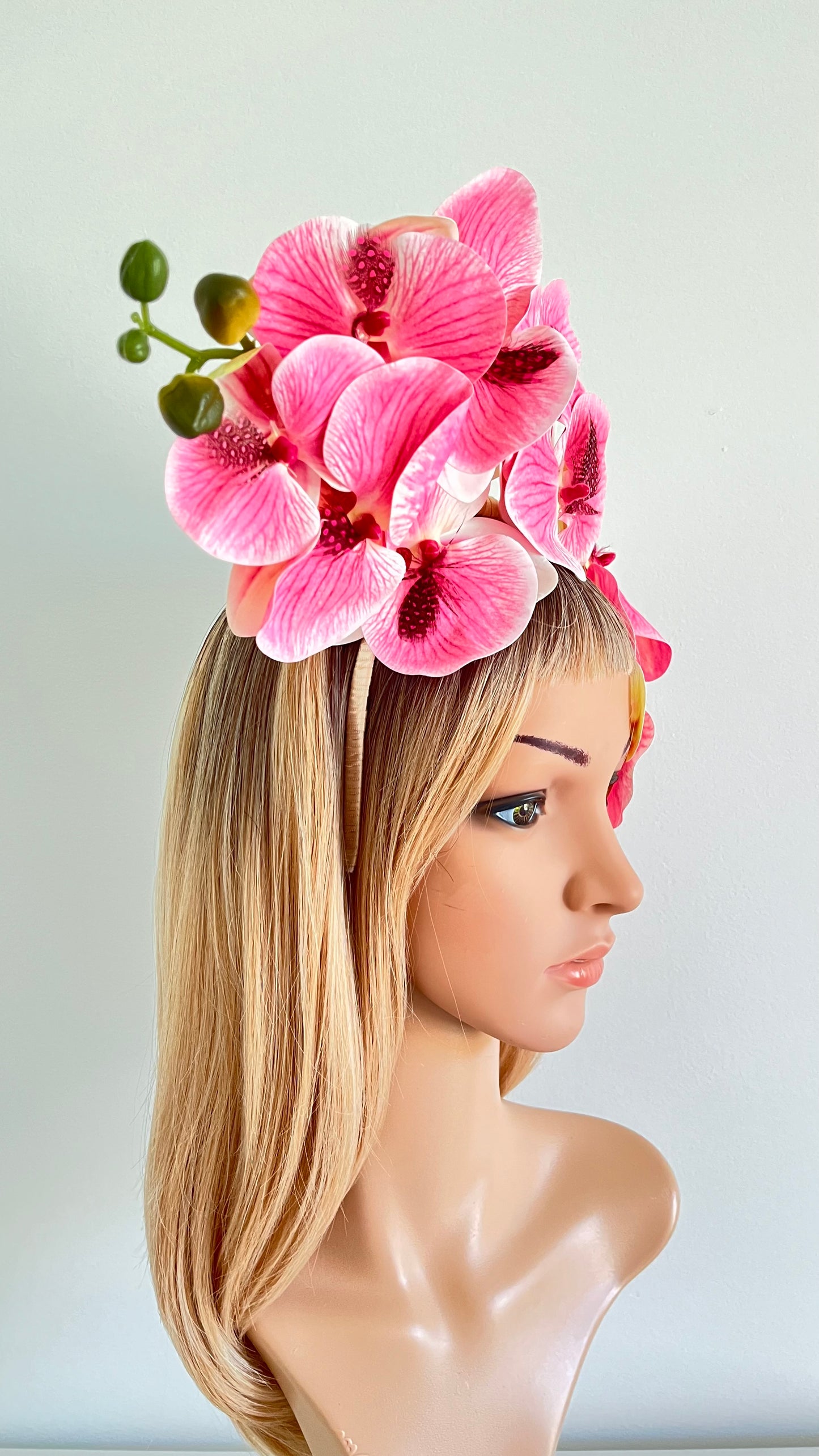 z-Sold Pink Orchid Fascinator 1