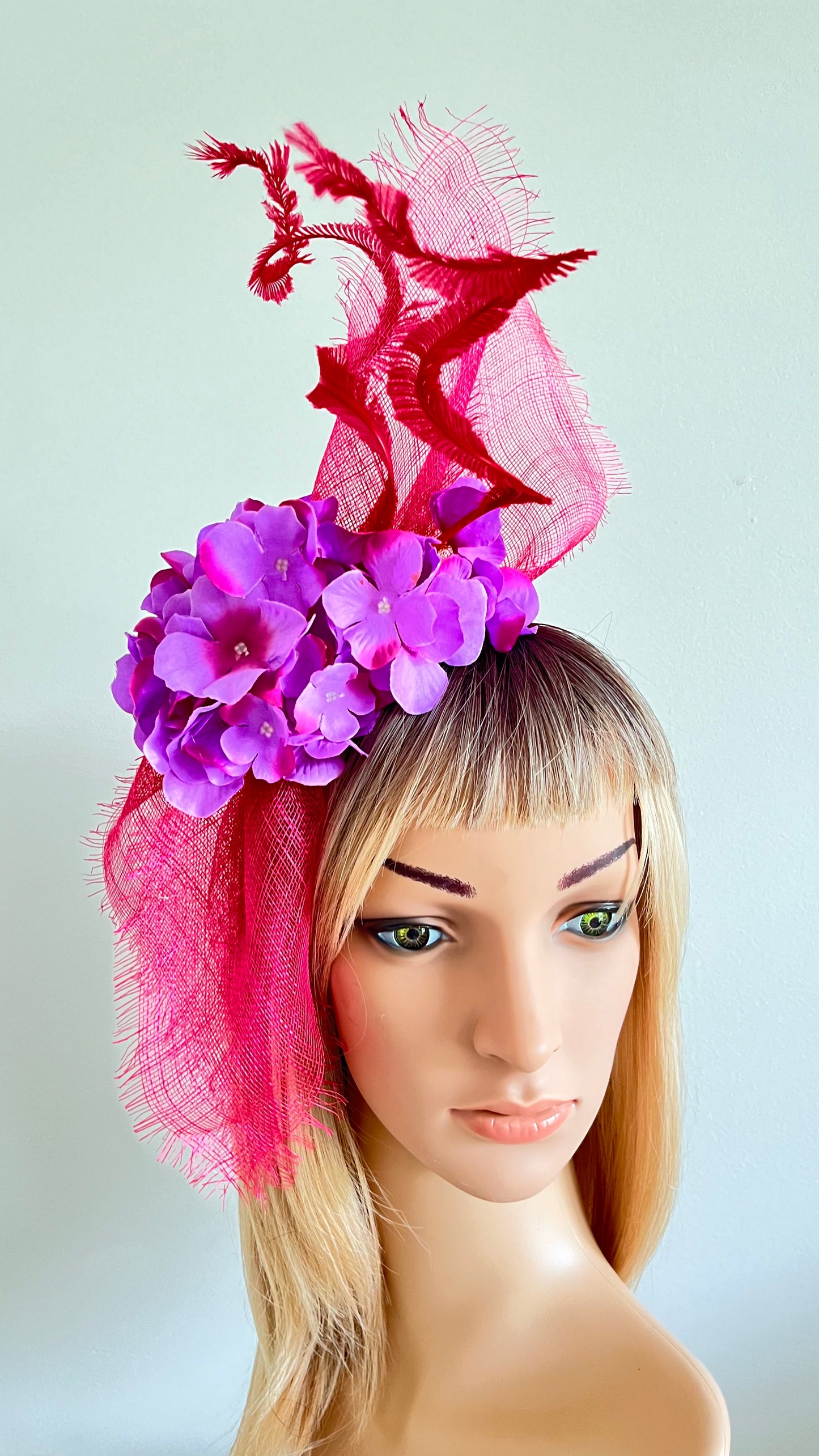 z-Sold  Hot Pink & Lilac Fascinator