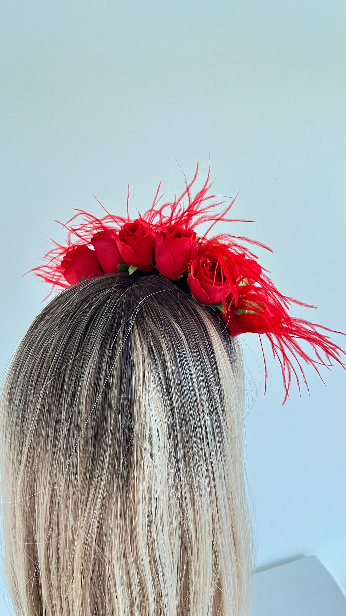 Red Rose Bud Flower Crown