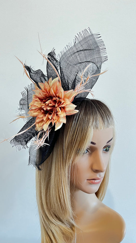 z-Sold - Black & Pink Fascinator