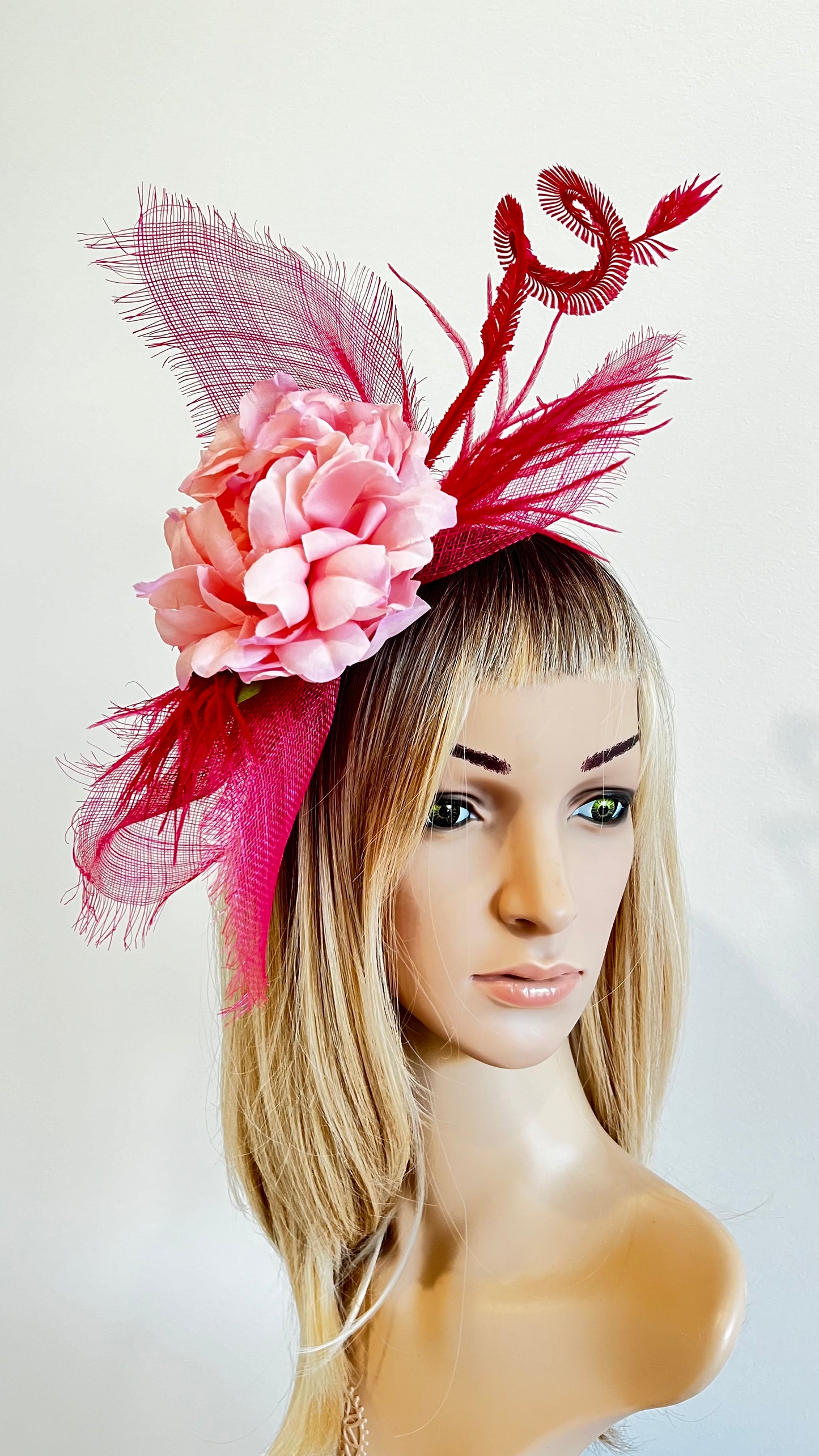 z-sold- Hot Pink Fascinator Feathers